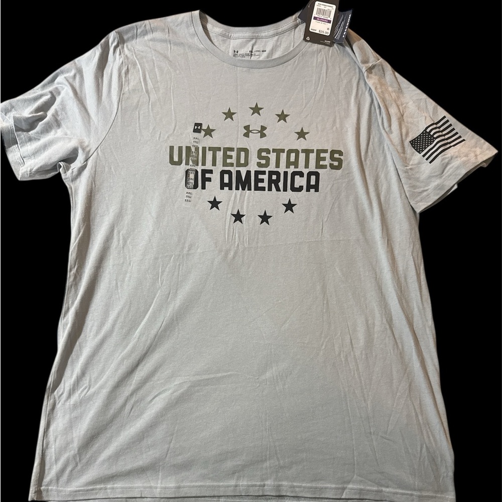 Under Armour XXL NWT USA Men's Gray Graphic T-Shirt